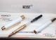 Perfect Replica New Montblanc Meisterstuck Solitaire White Fountain Pen with Gold Clip (3)_th.jpg